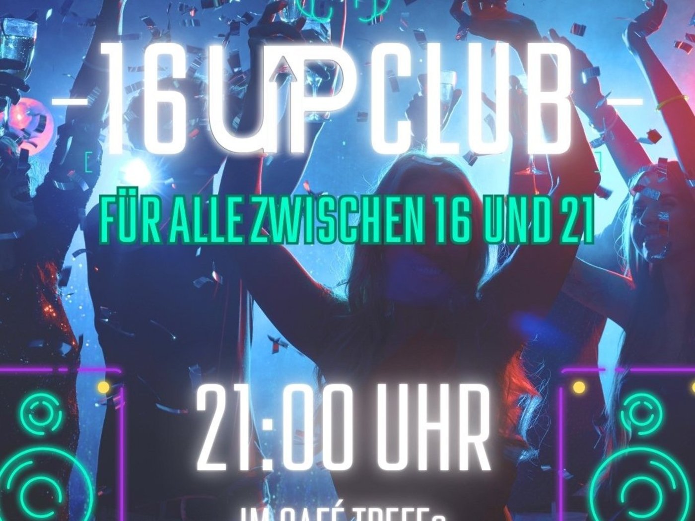 Plakat zur 16UP Club Party